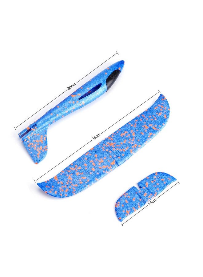 كيزه ألعاب طائرة رغوية من كيزه، مقاس 13.5 بوصة، طائرة شراعية طائرة بالقصور الذاتي، وظائف دائرية يدوية، طائرة طيران ممتعة في الهواء الطلق للأطفال الأولاد والبنات، قطعتان - Image 2