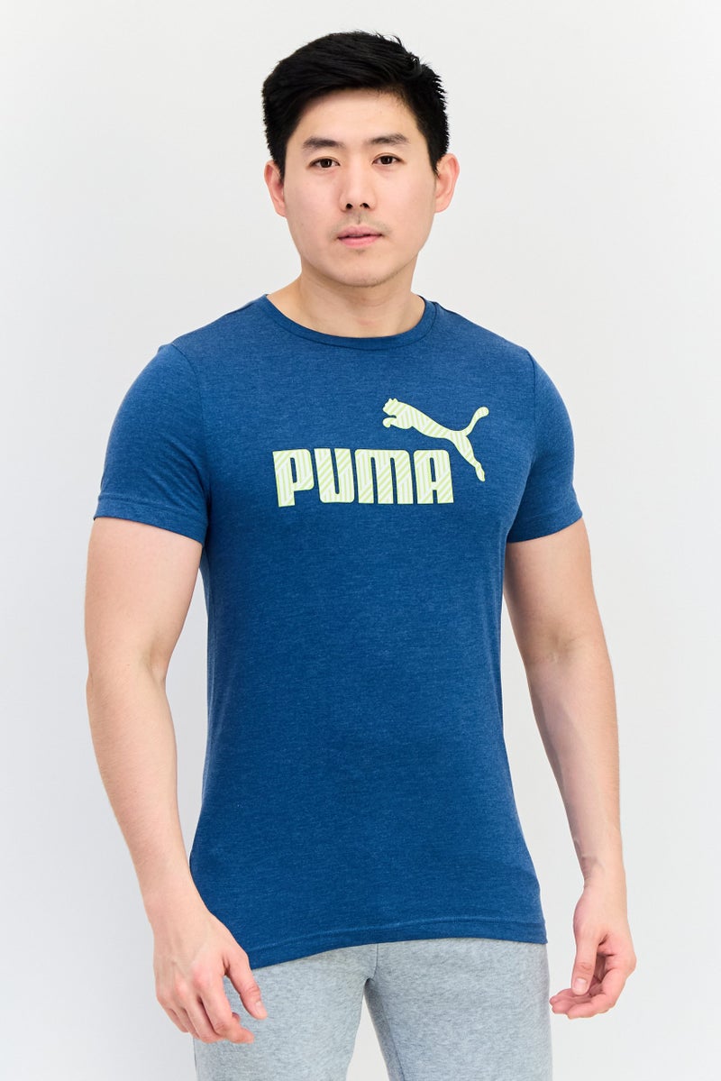 PUMA Men Sportswear Fit Short Sleeve Outdoor T-Shirt, Teal Blue - Image 1
