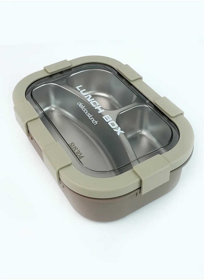 صندوق المفاجآت الصغيرة Little Surprise Box,Solid Brown Stainless Steel Lunch Box For Kids & Adults