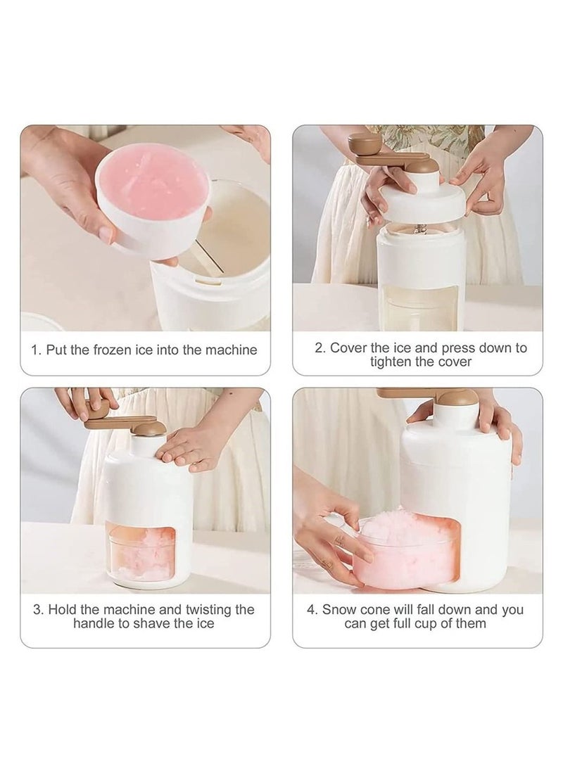 Y&D - Ice Crusher, Portable Manual Crusher With Round Mold, Slushie Machine for Making Cream, Slush and Other Fun iced Drinks - Image 1