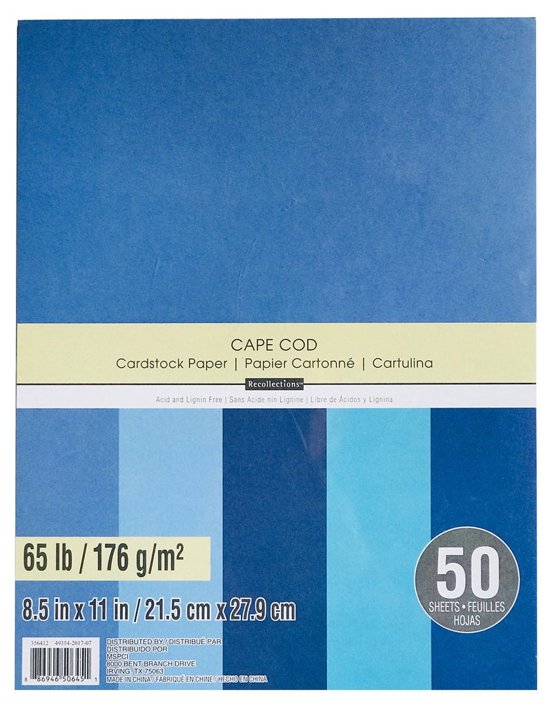 Recollections Cardstock Paper, 8 1/2" X 11" Cape Cod Blues - 50 Sheets - Image 3