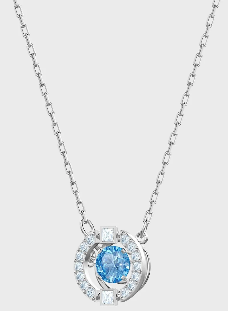 Sparkling Round Pendent Necklace+Earrings Set