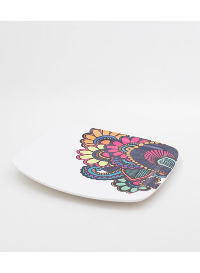 Bright Designs Melamine Side Plate 
Set of 6 (L 22cm W 22cm) Paisley - Image 2