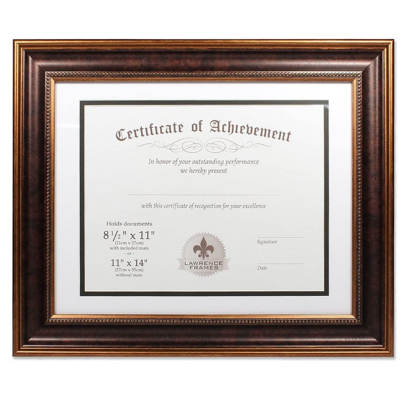 Lawrence Frames 11x14 Dual Use Bronze Beaded Document Frame