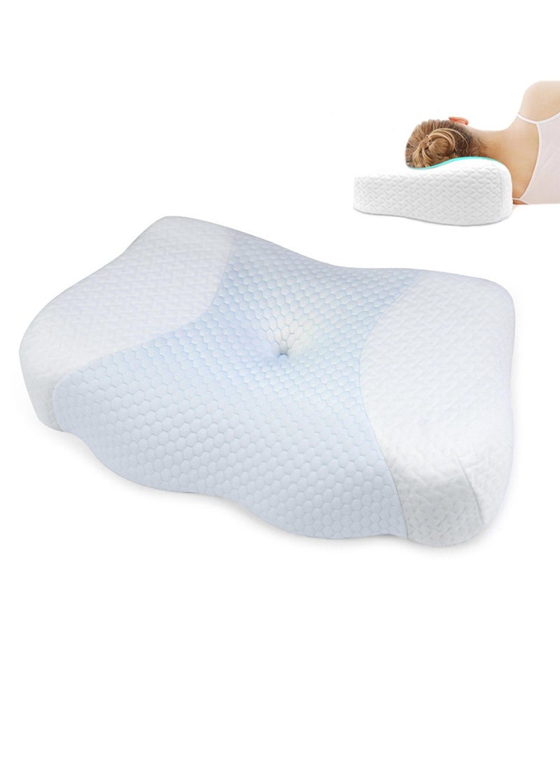 Cervical Memory Foam Pillow, Contour Pillows for Neck and Shoulder Pain, Ergonomic Orthopedic Sleeping Contoured Support Pillow Side Sleepers, Back Stomach Sleepers  - Image 1