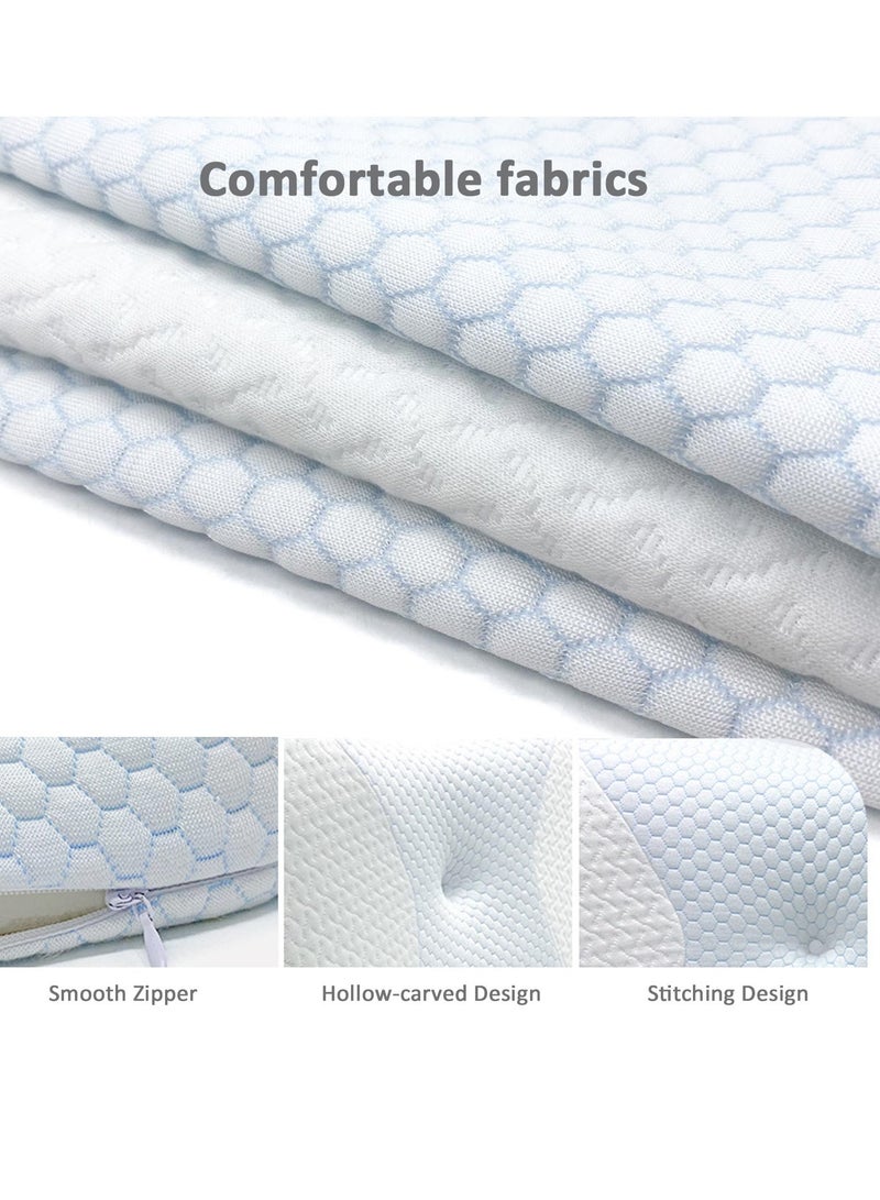 Cervical Memory Foam Pillow, Contour Pillows for Neck and Shoulder Pain, Ergonomic Orthopedic Sleeping Contoured Support Pillow Side Sleepers, Back Stomach Sleepers  - Image 4