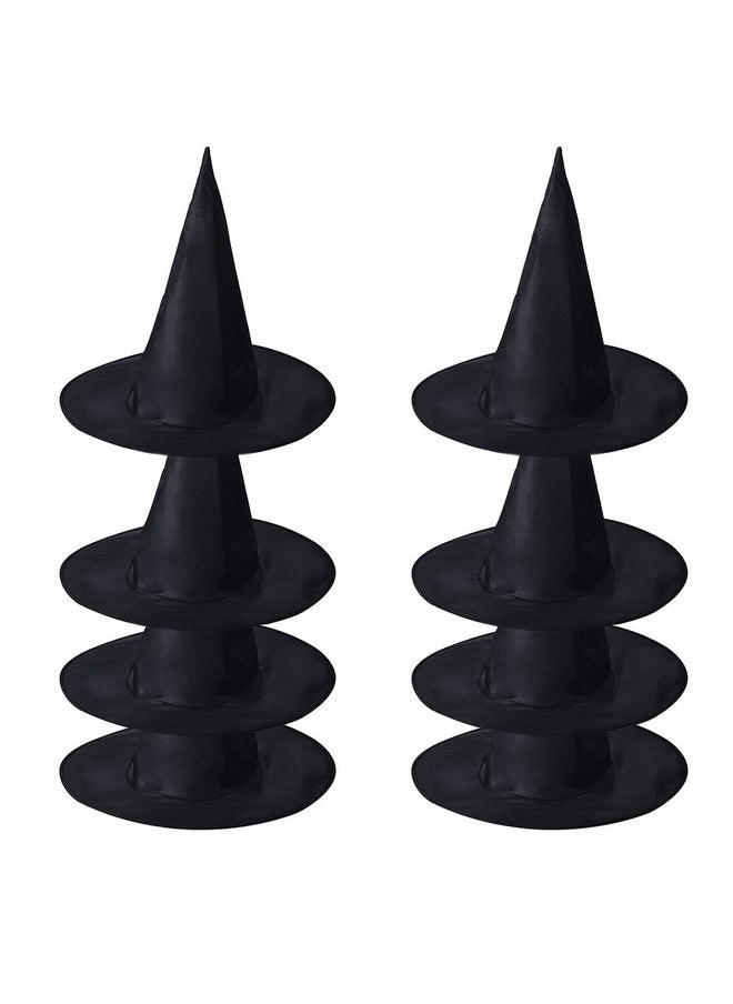 CoutureBridal - 8 Pack Witch Hats,Halloween Black Witch Hat Costume Accessory For Halloween Party - Image 1