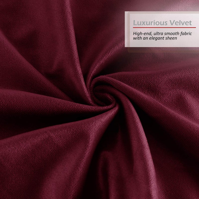 Nestl Throw Pillow Covers  Cozy Velvet Decorative Burgundy Red Pillow Covers 18 x 18 Inches  Soft Solid Couch Pillow Covers for Sofa  Bed and Car  Set of 2 - Image 5
