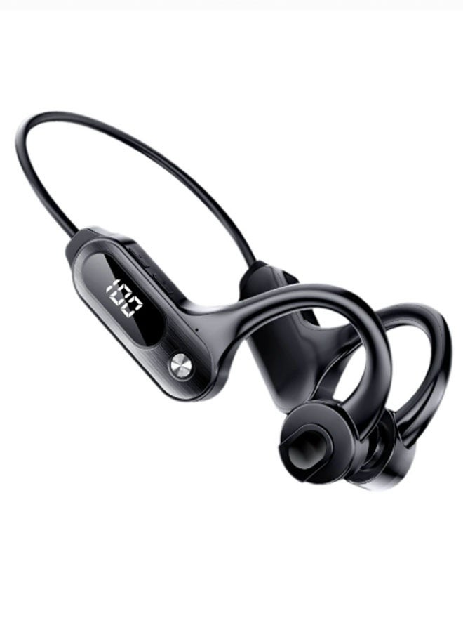 نيوترل سماعة بلوتوث مع خطاف للأذن، فتحة لبطاقة TF + مؤشر رقمي للبطارية + عمر بطارية طويل (أسود) - Image 1