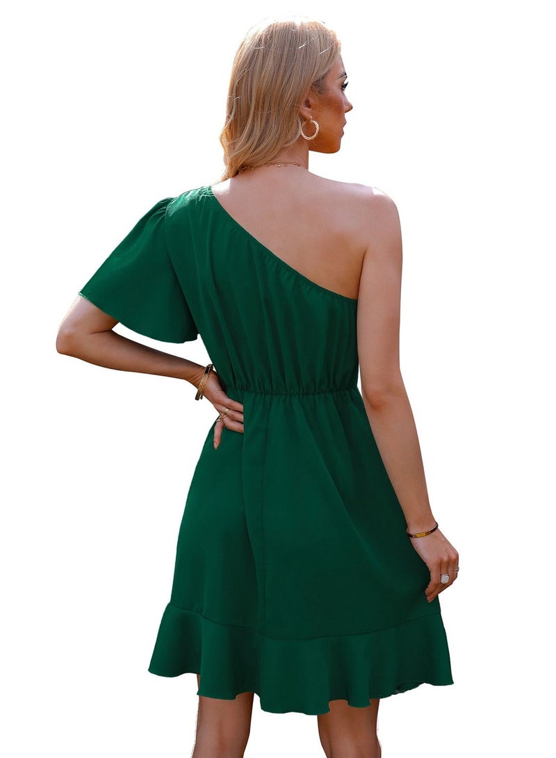 Loquat فستان أنثوي جميل بأجواء عصرية أخضر - Image 2