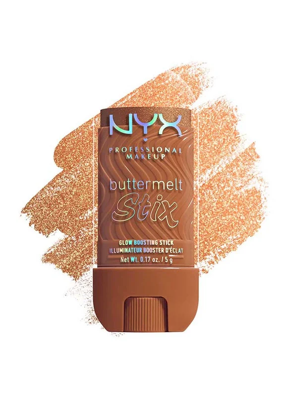 NYX Professional Makeup Buttermelt Stix, Glow Boosting Stix, up to 8 HR wear, Melt You Later