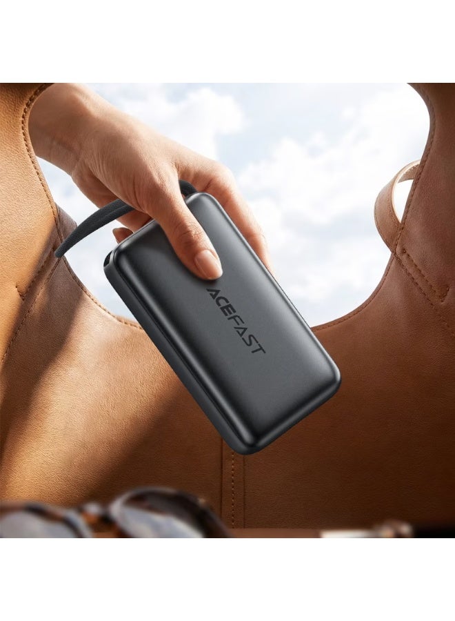 ACEFAST M34 Power Bank 20000mAh PD45W, Built-in Retractable USB-C Cable, 45W Fast Charging, LED Digital Display, 3 Outputs, Airline Safe, USB-A & USB-C - Image 4