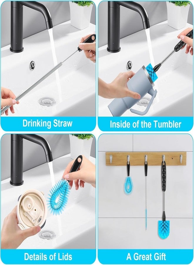 ZAKUDI 3Pcs Bottle Cleaner Brush Set | 15 inch Long Handle Washing Baby Bottle Cleaning Brushes for Narrow Neck Water Bottles Tumblers Straws Coffee Mugs Sport Bottles Flasks and Thermos Lid Cup Brush - Image 5
