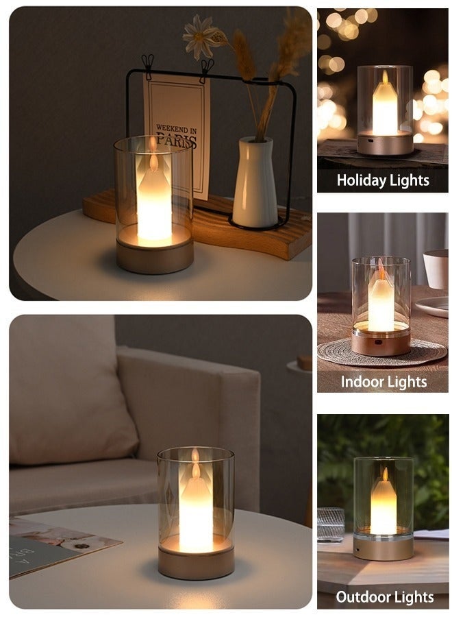 LED Simulation Candlestick Lamp,Hand Swipe Smart Sensor Light,Rechargeable Dimmable Night Light - Image 4