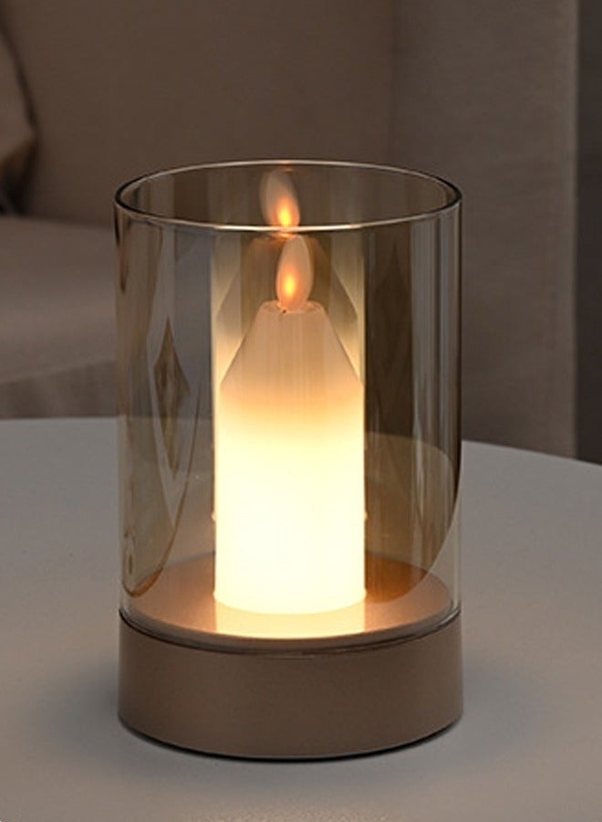 LED Simulation Candlestick Lamp,Hand Swipe Smart Sensor Light,Rechargeable Dimmable Night Light - Image 1