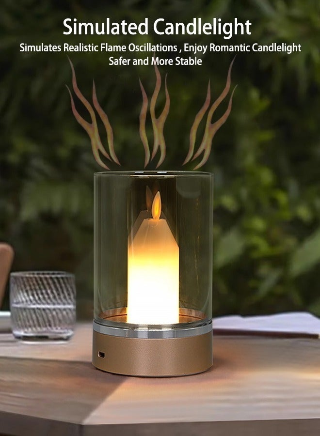 LED Simulation Candlestick Lamp,Hand Swipe Smart Sensor Light,Rechargeable Dimmable Night Light - Image 5