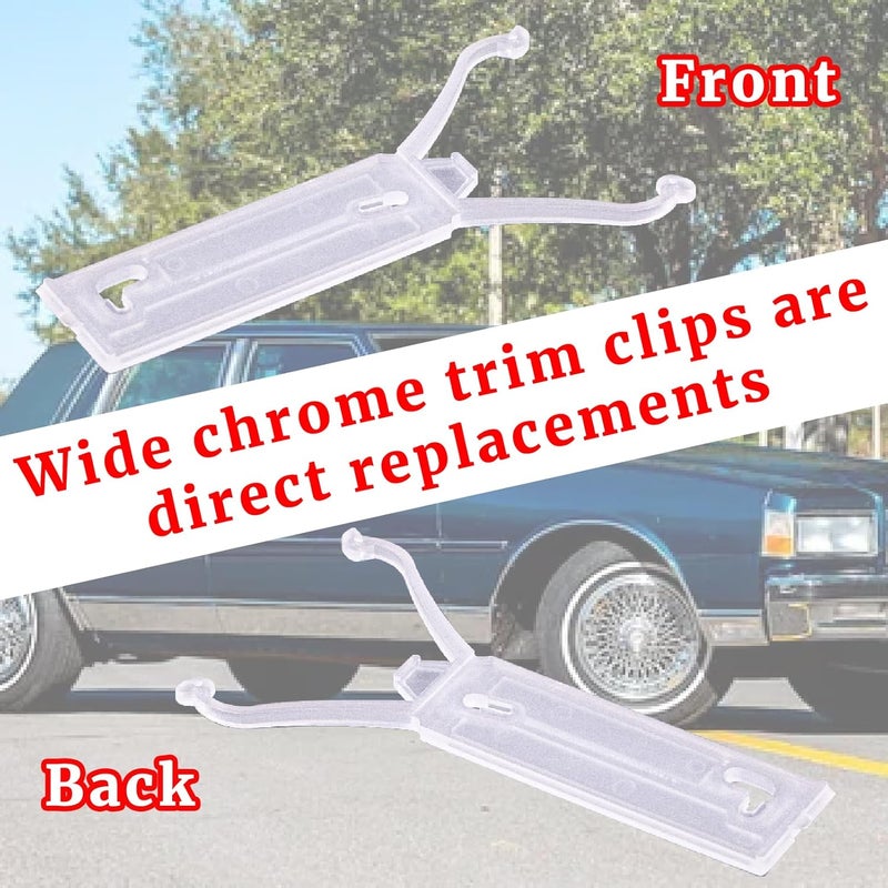 gtpartes Wide Chrome Molding Clips for Chevrolet Caprice - Image 4