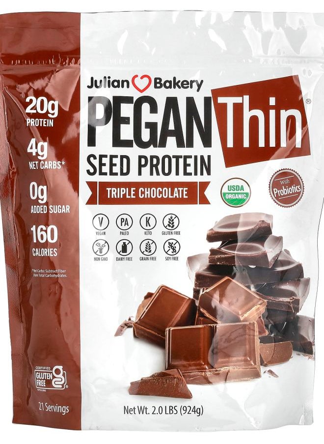Julian Bakery - Pegan Thin Seed Protein Triple Chocolate 2 lbs (924 g) - Image 1