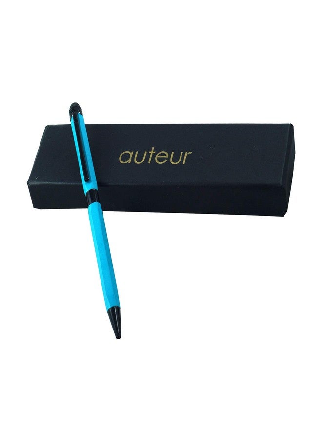 auteur Hexa Ball Pen with Stylus for Touch Screen Designer Slim Metal Body Best Gift Pen for Men & Women Professional Executive Office, Nice Pen (Blue Ink) - Image 1