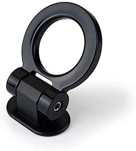 AUTO MT Black Round Car Tow Hook Universal Decorative Racing Style Trailer Sticker Rear Strap Towing Belt Car Bumper (ONLY Decoration) (Black Round Dummy Hook.) - Image 1