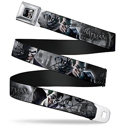 Buckle Down BuckleDown Belts Buckledown Seatbelt Batman Arkham Origins Wjk039 Belt Multicolor 15 Wide 2438 Inches in Length US - Image 1