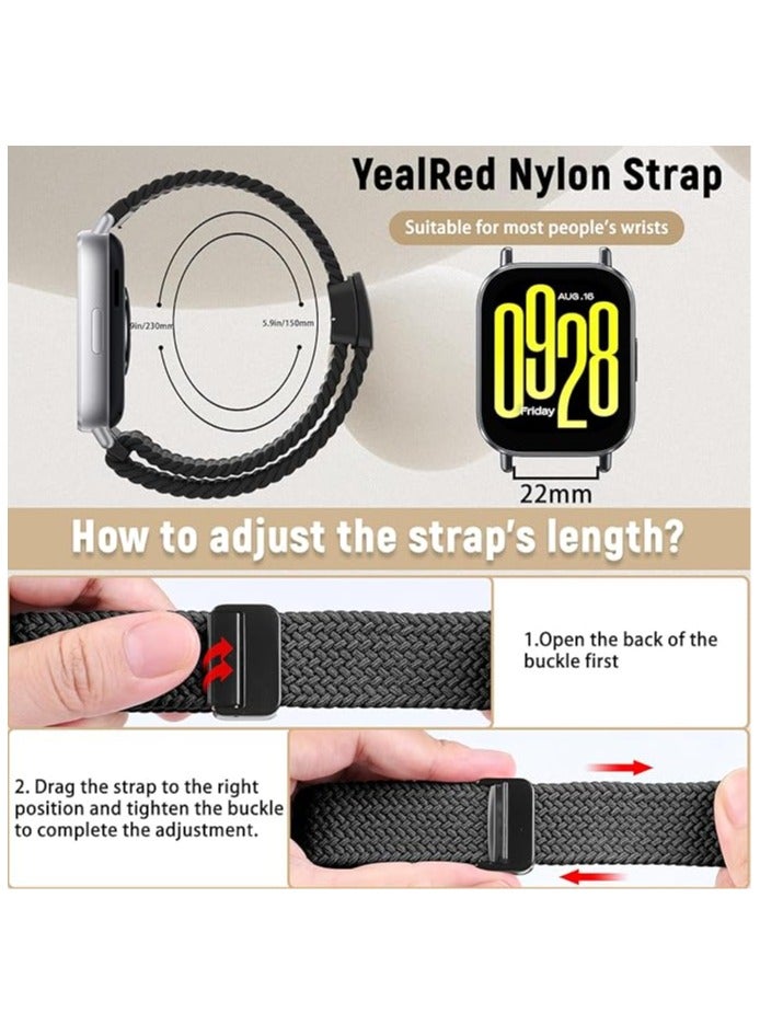 Nylon Braided Replacement Strap For Redmi Watch 5 Active/Redmi Watch 5 Lite 22mm - Image 5