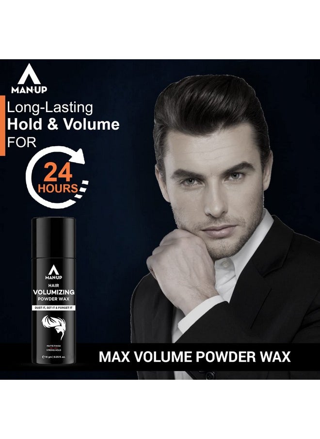 Man-Up Hair Volumizing Powder Wax For Men 10Gm | Strong Hold With Matte Finish Hair Styling | All Natural & Zero Toxin Hair Styling Powder | Vegan & Cruelty Free  - Image 2