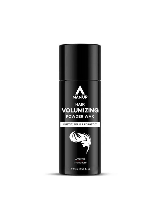 Man-Up Hair Volumizing Powder Wax For Men 10Gm | Strong Hold With Matte Finish Hair Styling | All Natural & Zero Toxin Hair Styling Powder | Vegan & Cruelty Free  - Image 1