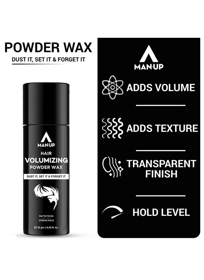 Man-Up Hair Volumizing Powder Wax For Men 10Gm | Strong Hold With Matte Finish Hair Styling | All Natural & Zero Toxin Hair Styling Powder | Vegan & Cruelty Free  - Image 3