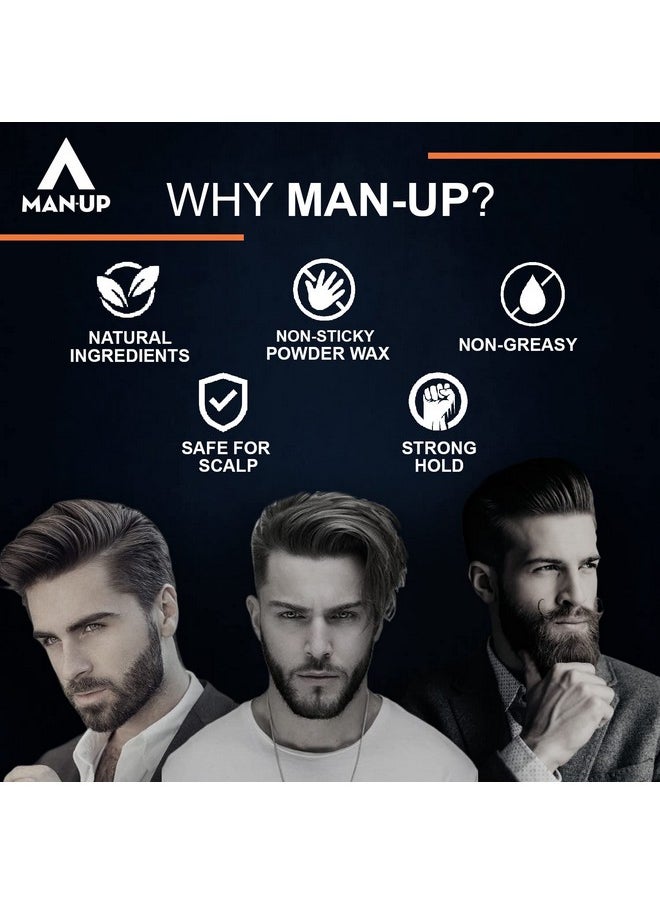 Man-Up Hair Volumizing Powder Wax For Men 10Gm | Strong Hold With Matte Finish Hair Styling | All Natural & Zero Toxin Hair Styling Powder | Vegan & Cruelty Free  - Image 4