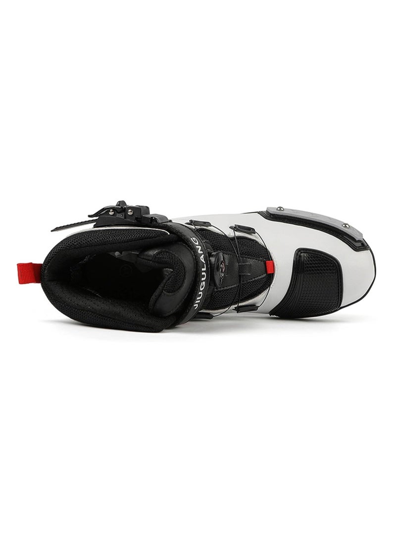 Verci White New High-top Motorbike Shoes Warm Windproof Four Seasons Traction Riding Shoes Motorbike Equipment (40 EUR) - Image 3