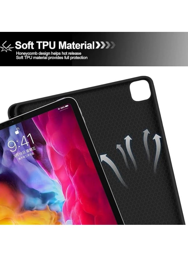 erorex Touch Case with Keyboard for Xiaomi Pad 6 / Pad 6 Pro (11", 2023) Arabic and English - Multi-Touch Trackpad Detachable Wireless Tablet Keyboard Case with Pencil Holder for Mi pad 6/ Mi pad 6 Pro Black - Image 2