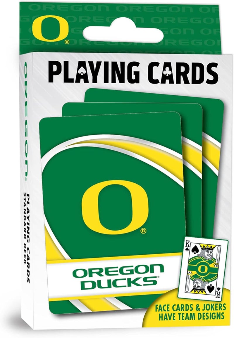 Master Pieces NCAA Oregon Ducks Playing Cards, 2.5" x 3.5 - Premium Quality, Educational, and Fun Activity for Kids and Families - Great Gift Idea for Holidays, Birthdays, and Everyday Playtime - Image 1