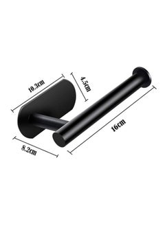 MIXDE 2 Pack Black Stainless Steel Toilet Paper Holder Wall Mount Self Adhesive Bathroom Paper Towel Roll Holder For Home And Kitchen  - Image 2