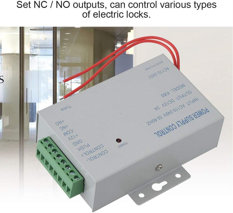 كلاراكو وحدة تحكم في مصدر الطاقة 3A 30W لنظام التحكم في الوصول إلى الباب مزود بالطاقة مع مدخل تيار متردد 110 فولت - 240 فولت ومخرج تيار مستمر 12 فولت - Image 2