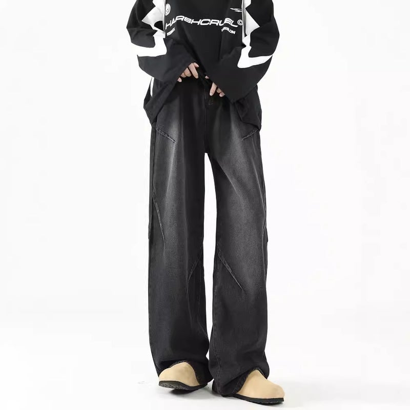 Unisex Classic Denim Jeans Loose Fit Daily Outdoor Wear - Image 3