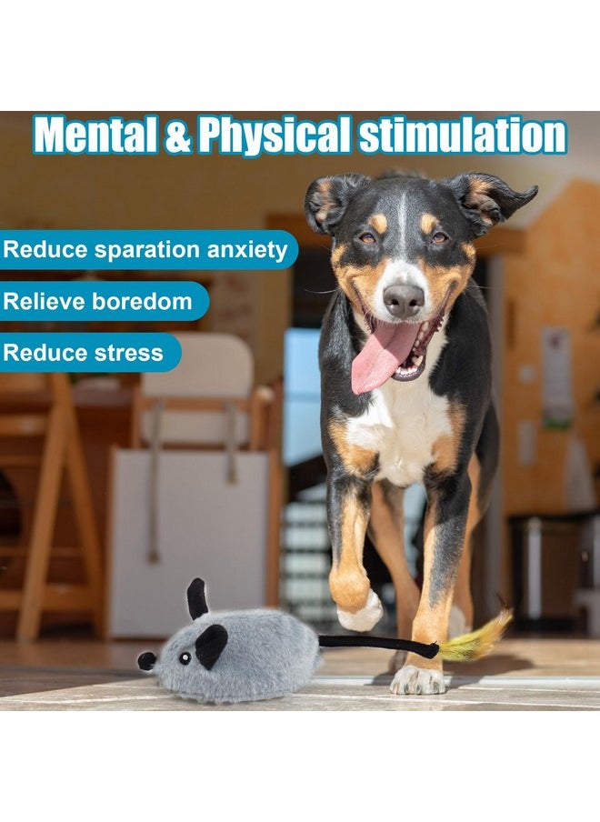 Mity Rain - Interactive Dog Toys, Fake Mouse Moving Dog Toy With Automatic Sensor, Dog Mouse Toy With Realistic Sound & Extended Tail, Automatic Dog Toy For Cats Dogs Pet, Squeaky Dog Toys - Image 1