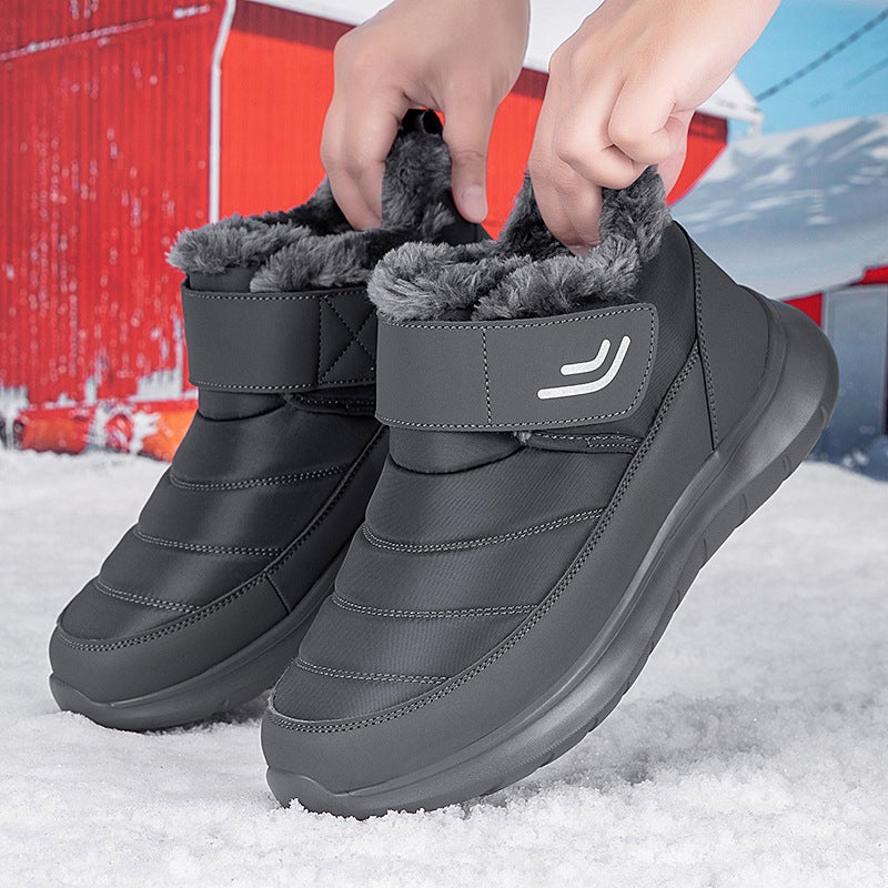 Foot Jianlijian Elderly Shoes Men'S Winter Fleece-Lined Warm Cotton Shoes Middle-Aged And Elderly Non-Slip Mom And Dad Shoes Women'S Snow Boots - Image 4