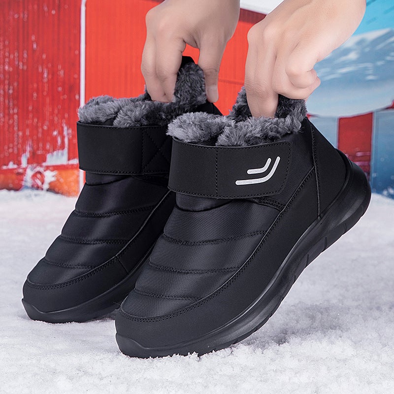 Foot Jianlijian Elderly Shoes Men'S Winter Fleece-Lined Warm Cotton Shoes Middle-Aged And Elderly Non-Slip Mom And Dad Shoes Women'S Snow Boots - Image 2