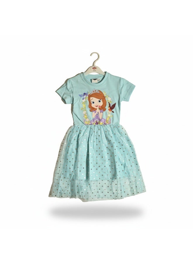 Disney PRINCESS SOFIA - GIRL'S TULLE DRESS 100% COTTON | MESH 100% POLYESTER| - Image 1