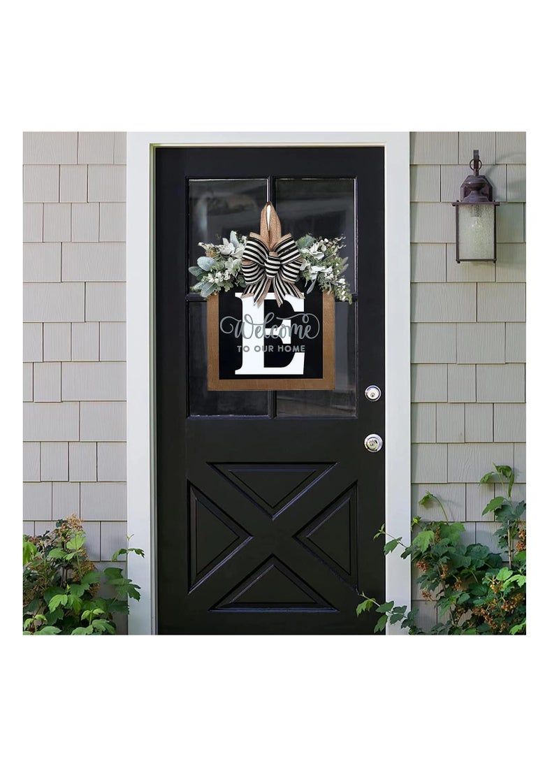 Y&D - Welcome Sign Creative Bowknot Letter Wreath In Front Of The Door Outdoor Decoration Props For The Courtyard 35x35CM - Image 1