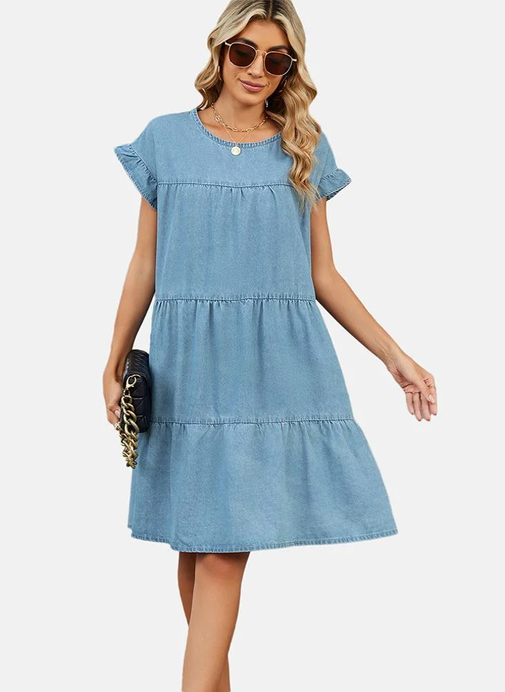YUNIQEE Tiered Denim Dress