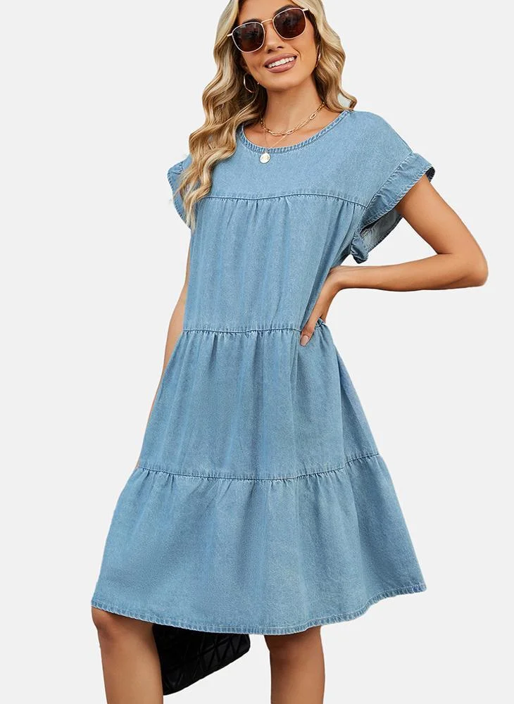 YUNIQEE Tiered Denim Dress