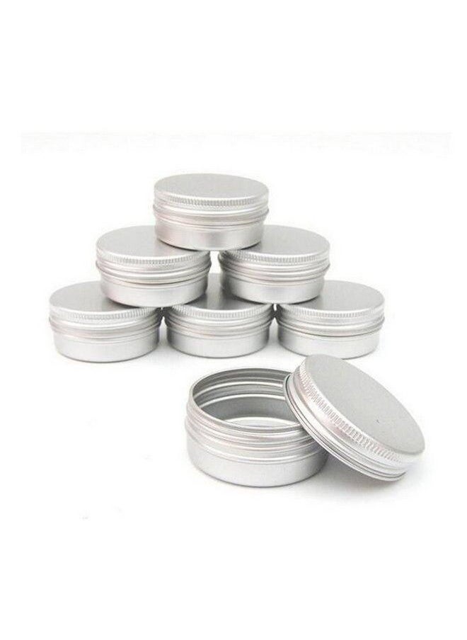 ericotry Pack Of 12 Aluminum Tin Jars Round Pot Screw Cap Lid For Lip Balm Nail Art Cream Cosmetic Make Up Eye Shadow Powder Pot Jar Tin Case Container (10Ml) (15Ml)  - Image 2