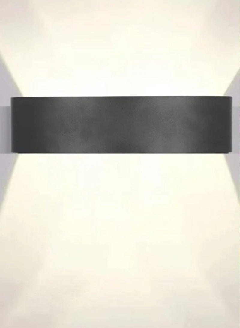 Modern Black 12W LED Wall Light - Image 1