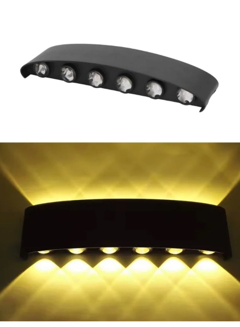 Modern Black 12W LED Wall Light - Image 2