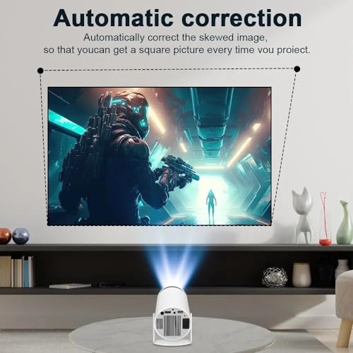 Livato ليفاتو فري ستايل 720p بروجيكتور بدقة أصلية للمنزل بدعم فول إتش دي، أندرويد 11، 4500 لومن، واي فاي 5G، بلوتوث، نتفليكس، برايم فيديو، هوتستار مدمج، سماعة 3W، HDMI، USB، عرض أقصى 150" (أبيض) - Image 5