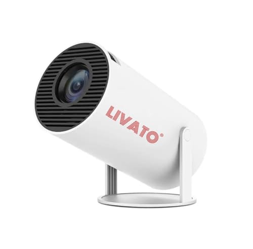 Livato ليفاتو فري ستايل 720p بروجيكتور بدقة أصلية للمنزل بدعم فول إتش دي، أندرويد 11، 4500 لومن، واي فاي 5G، بلوتوث، نتفليكس، برايم فيديو، هوتستار مدمج، سماعة 3W، HDMI، USB، عرض أقصى 150" (أبيض) - Image 1