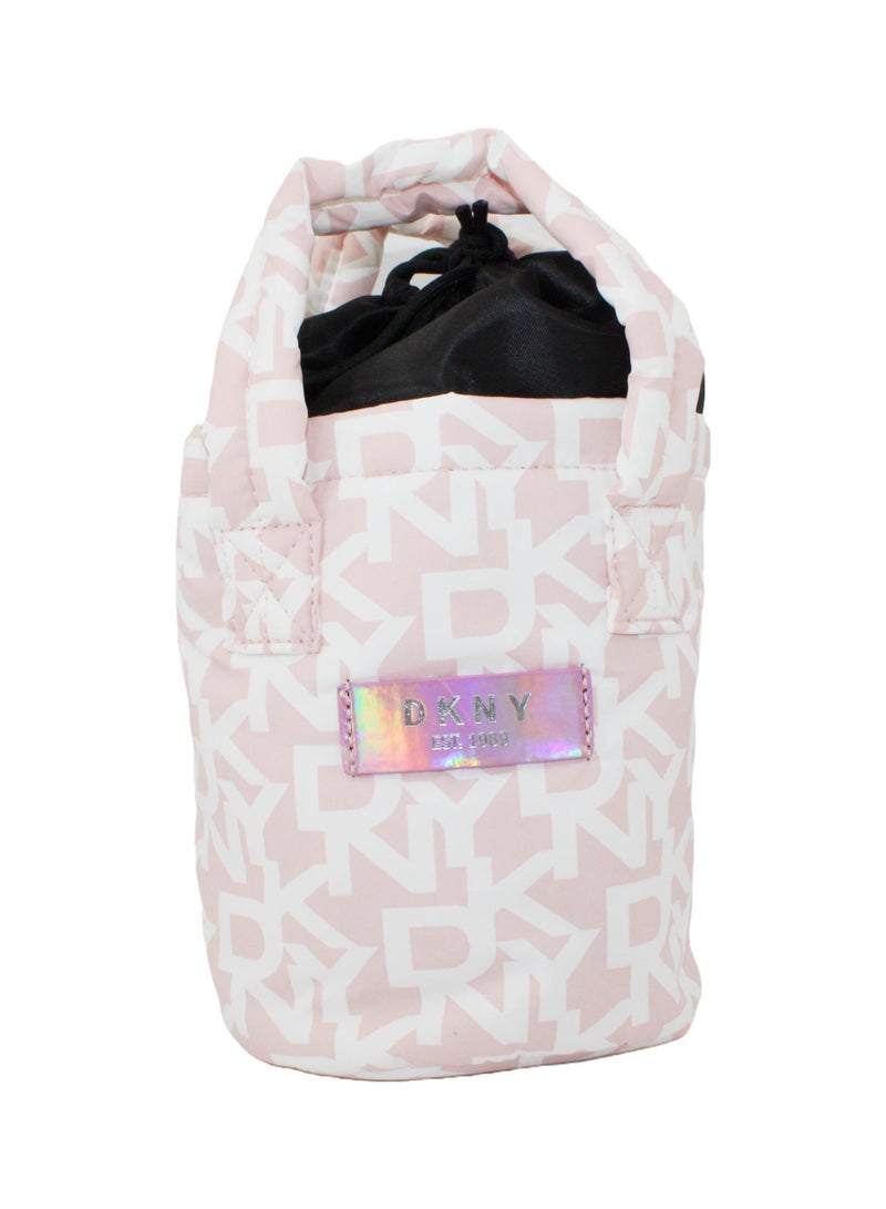DKNY Signature Puffer Bucket Bag Cosmetic Bag, Travel Make up Bag Small, Small Lightweight Cosmetic Bag Storage Bag, Small Makeup Bag, Travel Toiletry Bag - Image 1