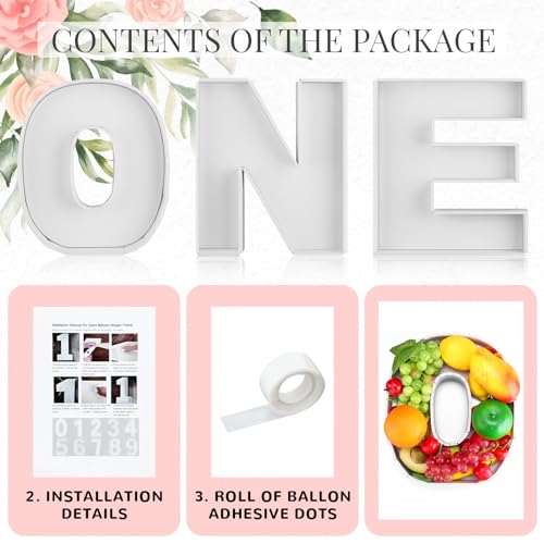 Rossesay 3 Pcs Large Charcuterie Letter 12'' Fillable Tray Charcuterie Box DIY Cardboard Letter Trays for Food 1st 2nd Birthday Anniversary Baby Shower Party Dessert Table(One) - Image 2